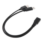Cavo USB 3.0 femmina 2 in 1 a USB 2.0 + USB 3.0 maschio per computer/laptop, lunghezza: 29 cm, USB 3.0 AF to USB 2.0 AM + USB 3.0 AM
