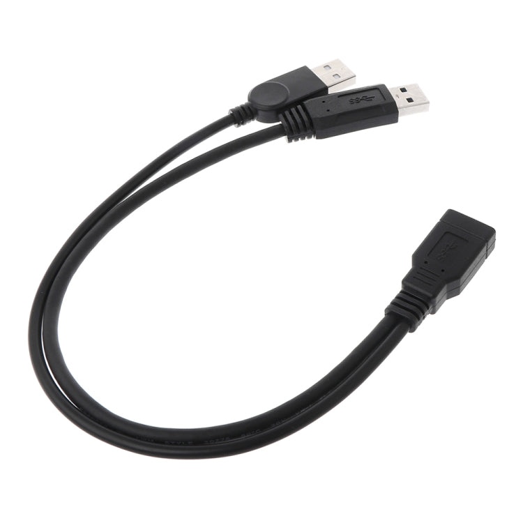 Cavo USB 3.0 femmina 2 in 1 a USB 2.0 + USB 3.0 maschio per computer/laptop, lunghezza: 29 cm, USB 3.0 AF to USB 2.0 AM + USB 3.0 AM