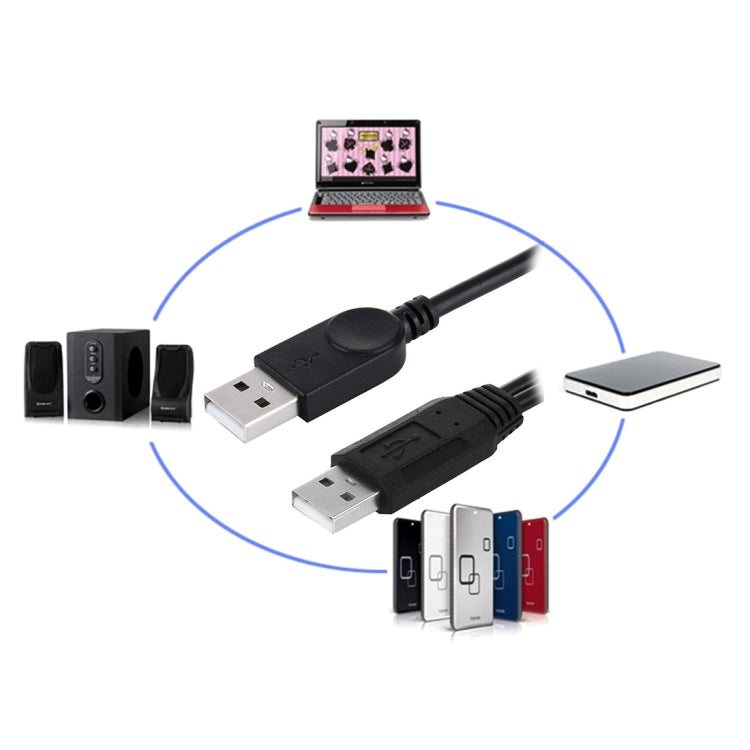 Cavo USB 2.0 maschio 2 in 1 a 2 cavi USB doppi maschi per computer/laptop, lunghezza: 50 cm, USB 2.0 AM to 2 USB 2.0 AM