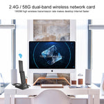 EDUP EP-AC1675 Scheda di rete esterna adattatore WiFi USB 3.0 dual band AC1900Mbps 2,4 GHz e 5,8 GHz, EP-AC1675
