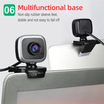 HXSJ A849 Webcam per PC con videocamera HD regolabile a 360 gradi 480P con microfono