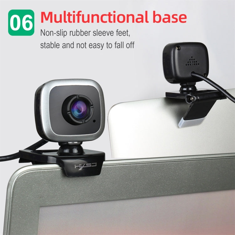 HXSJ A849 Webcam per PC con videocamera HD regolabile a 360 gradi 480P con microfono