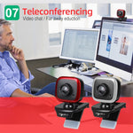 HXSJ A849 Webcam per PC con videocamera HD regolabile a 360 gradi 480P con microfono