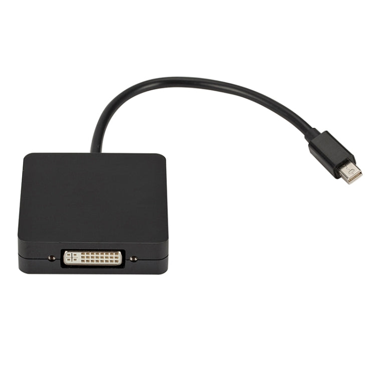 Adattatore quadrato 3 in 1 Mini DP maschio a HDMI + VGA + DVI femmina, lunghezza cavo: 18 cm, Mini DP to HDMI + VGA + DVI Black, Mini DP to HDMI + VGA + DVI White