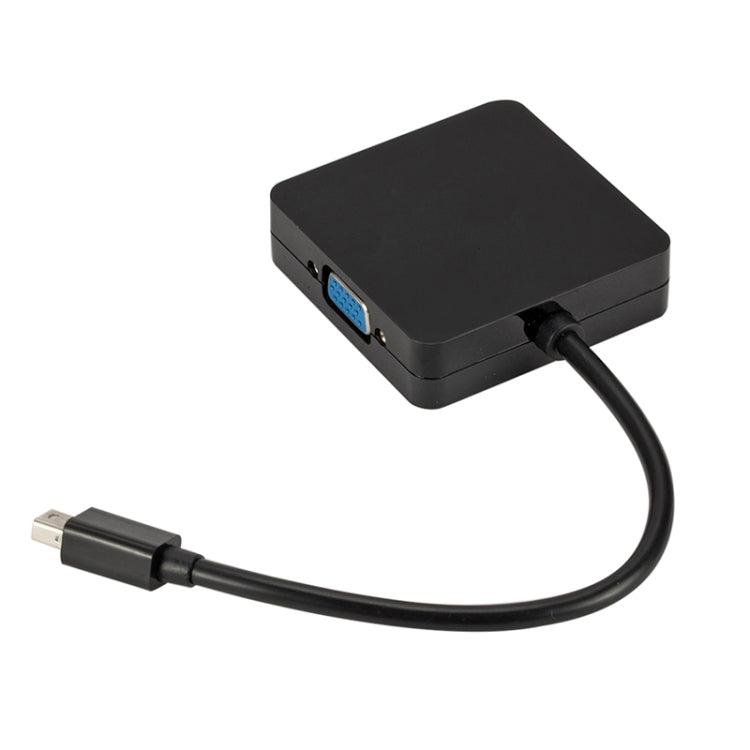 Adattatore quadrato 3 in 1 Mini DP maschio a HDMI + VGA + DVI femmina, lunghezza cavo: 18 cm, Mini DP to HDMI + VGA + DVI Black, Mini DP to HDMI + VGA + DVI White