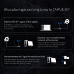 COMFAST CF-WU815N 150Mbps Mini Wireless USB 2.0 Driver gratuito Adattatore WiFi Scheda di rete esterna, CF-WU815N