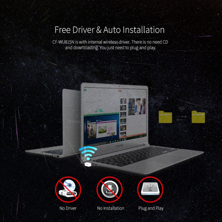 COMFAST CF-WU815N 150Mbps Mini Wireless USB 2.0 Driver gratuito Adattatore WiFi Scheda di rete esterna, CF-WU815N