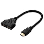 Adattatore per connettore cavo versione HDMI maschio a doppia HDMI femmina 1.4 da 30 cm