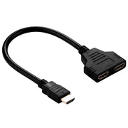 Adattatore per connettore cavo versione HDMI maschio a doppia HDMI femmina 1.4 da 30 cm