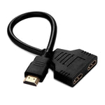 Adattatore per connettore cavo versione HDMI maschio a doppia HDMI femmina 1.4 da 30 cm
