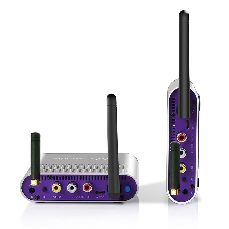 Measy AV240 Trasmettitore e ricevitore audio/video wireless da 2,4 GHz con funzione di ritorno a infrarossi, distanza di trasmissione: 400 m, AV240