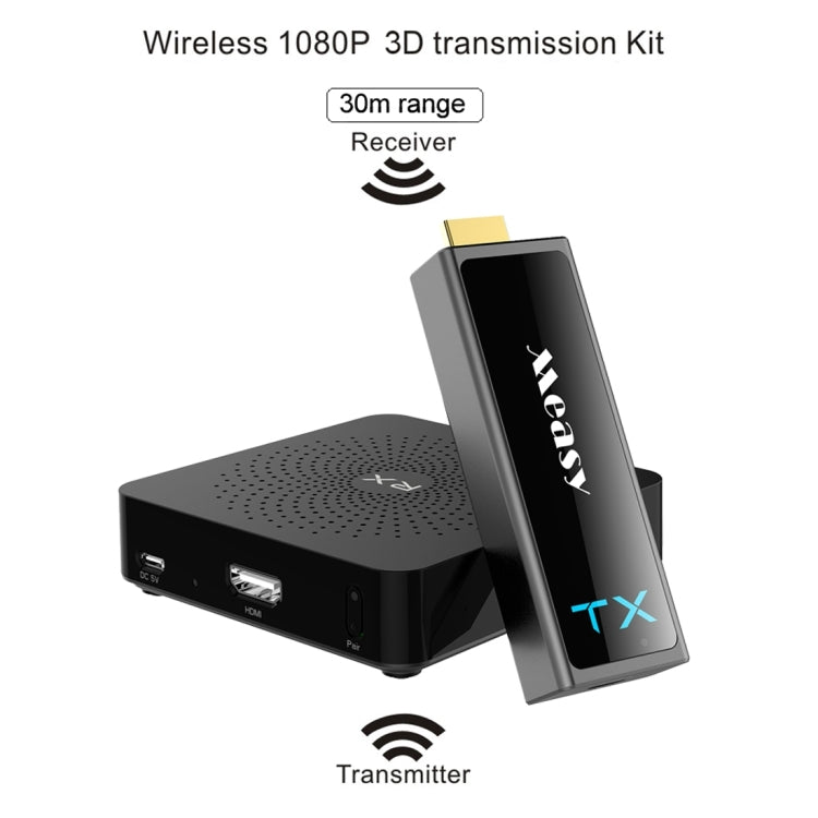 Measy W2H Mini2 60GHz Full HD 1080P Wireless 3D Transmission Kit, Transmission Distance: 30m, UK Plug, PC6337, PC6337AU, PC6337UK, PC6337US