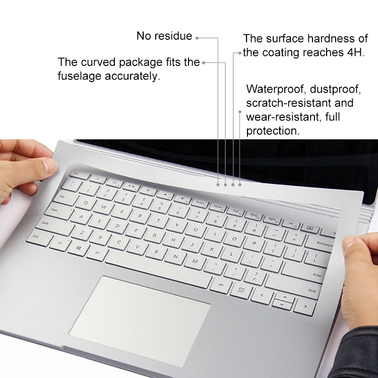 Set di adesivi con pellicola protettiva per guscio di notebook 4 in 1 per Microsoft Surface Book da 13,5 pollici, For Surface Book 13.5 inch