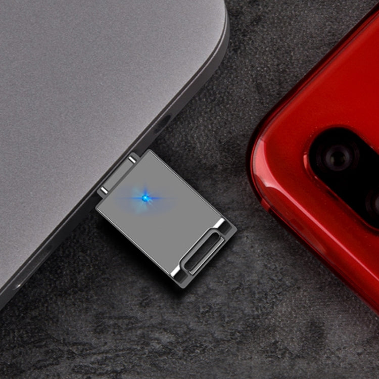 Chiavetta USB-C 64 GB in lega di zinco con portachiavi