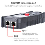 BENETECH GT67 RJ11 / RJ45 Tester per cavi multifunzionale Line Finder Rilevatore di cavi di rete, GT67 Cable Detector