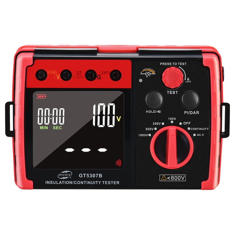 BENETECH GT5307B Tester digitale professionale per resistenza di isolamento LCD, GT5307B Insulation Resistance Tester