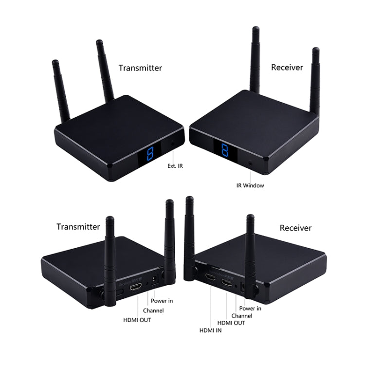 Measy FHD686-2 Full HD 1080P 3D 2.4GHz / 5.8GHz Wireless HD Multimedia Interface Extender 1 Transmitter + 2 Receivers, Transmission Distance: 200m, FHD686-2 (US Plug), FHD686-2 (AU Plug), FHD686-2 (EU Plug), FHD686-2 (UK Plug)