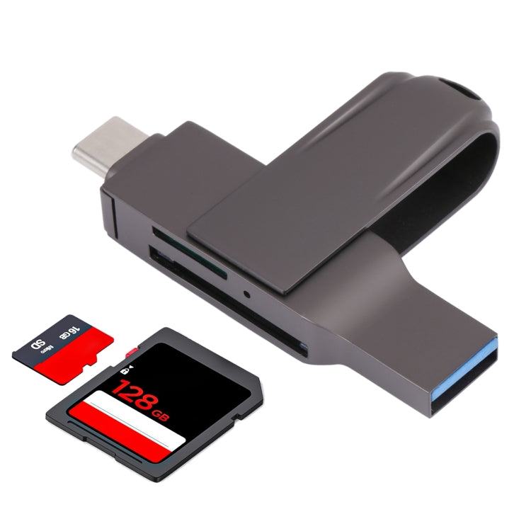 Lettore di schede multifunzione 2 in 1 da USB-C/Tipo-C a USB 3.0