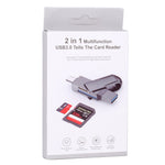 Lettore schede multifunzione USB-C a USB 3.0 2 in 1