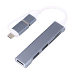 Adattatore HUB USB 3.0 e Type-C 5 in 1 con slot SD e micro SD