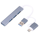 Adattatore HUB USB 3.0 e Type-C 5 in 1 compatto
