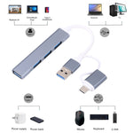 Adattatore HUB USB 3.0 e Type-C 5 in 1 compatto