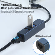 RDS 6307-3 da USB-C/tipo-C a USB3.0 + doppio USB2.0 + adattatore HUB RJ45 4 in 1, 6307-3