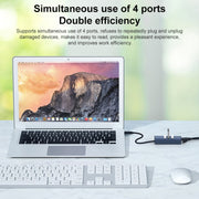 RDS 6307-3 da USB-C/tipo-C a USB3.0 + doppio USB2.0 + adattatore HUB RJ45 4 in 1, 6307-3