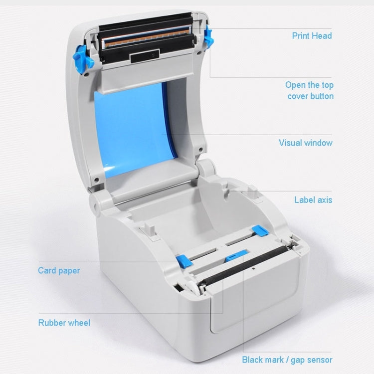 GPRINTER GP1324D Thermal Auto Calibration Barcode Printer with Bluetooth USB Port, Maximum Thermal Paper Size Supported: 104 x 2286 mm, GP1324D (Bluetooth)