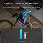 ORICO F4U 4 porte USB 3.0 HUB desktop a trasmissione veloce da 5 Gbps con indicatore LED blu, 4 Ports