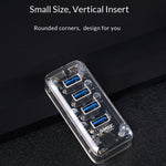 ORICO F4U 4 porte USB 3.0 HUB desktop a trasmissione veloce da 5 Gbps con indicatore LED blu, 4 Ports
