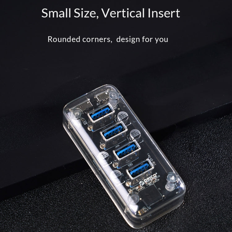 ORICO F4U 4 porte USB 3.0 HUB desktop a trasmissione veloce da 5 Gbps con indicatore LED blu, 4 Ports
