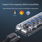 ORICO F7U 7 porte USB 3.0 HUB desktop a trasmissione veloce da 5 Gbps con indicatore LED blu, 7 Ports