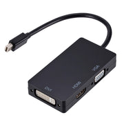 Convertitore multifunzione rettangolare da Mini DP a HDMI + DVI + VGA, lunghezza cavo: 28 cm, Mini DP to HDMI + DVI + VGA Rectangle Black, Mini DP to HDMI + DVI + VGA, Mini DP to HDMI + DVI + VGA Rectangle White