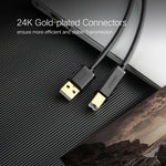 Per Canon, Epson, HP, lunghezza cavo: 1,5 m, USB 2.0 Gold-plated (1.5m)