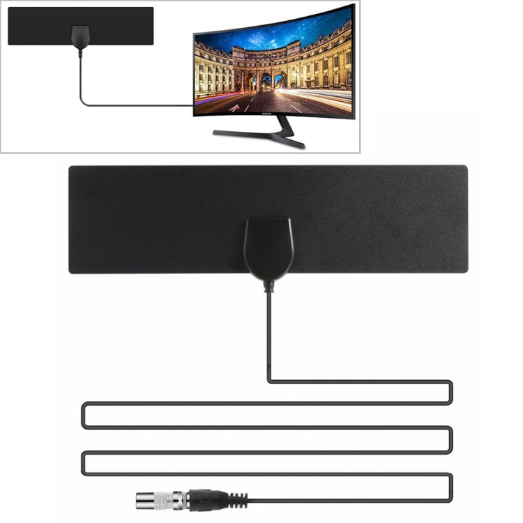 Antenna TV digitale HDTV amplificata ad alto guadagno con portata di 25 miglia, 28dBi, per interni ed esterni, con cavo coassiale da 3,7 m e adattatore IEC, 25 Miles 28dBi