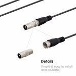 25 Miles 28dBi High Gain Amplified Digital HDTV Antenna Indoor Outdoor with 3.7m Coax Cable and IEC Adapter, 25 Miles 28dBi