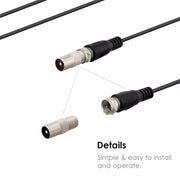 25 Miles 28dBi High Gain Amplified Digital HDTV Antenna Indoor Outdoor with 3.7m Coax Cable and IEC Adapter, 25 Miles 28dBi