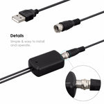 High Gain Indoor Digital HDTV Antenna with 50 Miles Range 25dBi with 3m Coax Cable, 50 Miles 25dBi Black