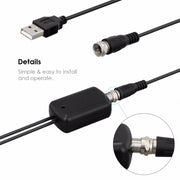 High Gain Indoor Digital HDTV Antenna with 50 Miles Range 25dBi with 3m Coax Cable, 50 Miles 25dBi Black