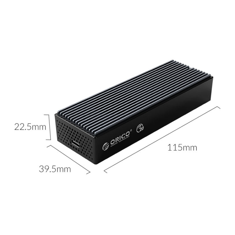 Custodia SSD ORICO M2PVC3-G20-GY-BP USB3.2 20Gbps M.2 NVMe, M2PVC3-G20-GY-BP