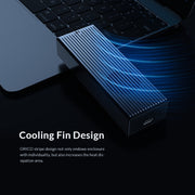 Custodia SSD ORICO M2PVC3-G20-GY-BP USB3.2 20Gbps M.2 NVMe, M2PVC3-G20-GY-BP