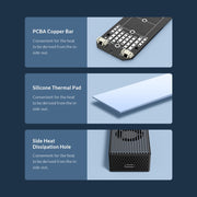 Custodia SSD ORICO M2PVC3-G20-GY-BP USB3.2 20Gbps M.2 NVMe, M2PVC3-G20-GY-BP