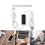 Cavo USB ad alta velocità da PC a PC per condivisione dati online Net Direct File Transfer Bridge, lunghezza: 1,75 m