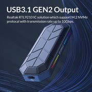Custodia SSD ORICO M2VG01-C3 RGB M.2 NVMe, M2VG01-C3
