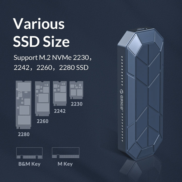 Custodia SSD ORICO M2VG01-C3 RGB M.2 NVMe, M2VG01-C3