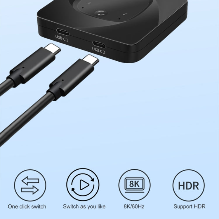Switch bidirezionale USB-C con display 8K e ricarica 100W