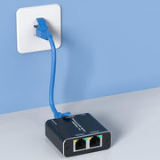 KC-E102 1000M LAN 1 a 2 Adattatore splitter RJ45 Connettore femmina di rete Ethernet, KC-E102