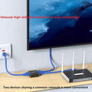 KC-E102 1000M LAN 1 a 2 Adattatore splitter RJ45 Connettore femmina di rete Ethernet, KC-E102