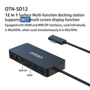 Onten SD12 per Microsoft Surface Docking station multifunzione 12 in 1, SD12